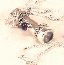 Sterling Silver Kaleidoscope Necklace with Amethyst
